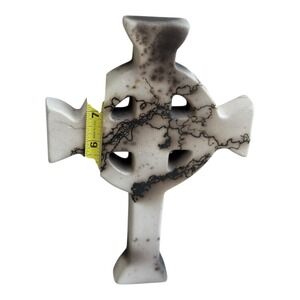 VTG Raku Horse Hair‎ Studio Art~Signed Unique~Mint Celtic Cross